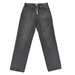 BP High-rise Mom‎ Jean Women's 27 Black Wash Butterfly 100% Cotton Rigid Denim